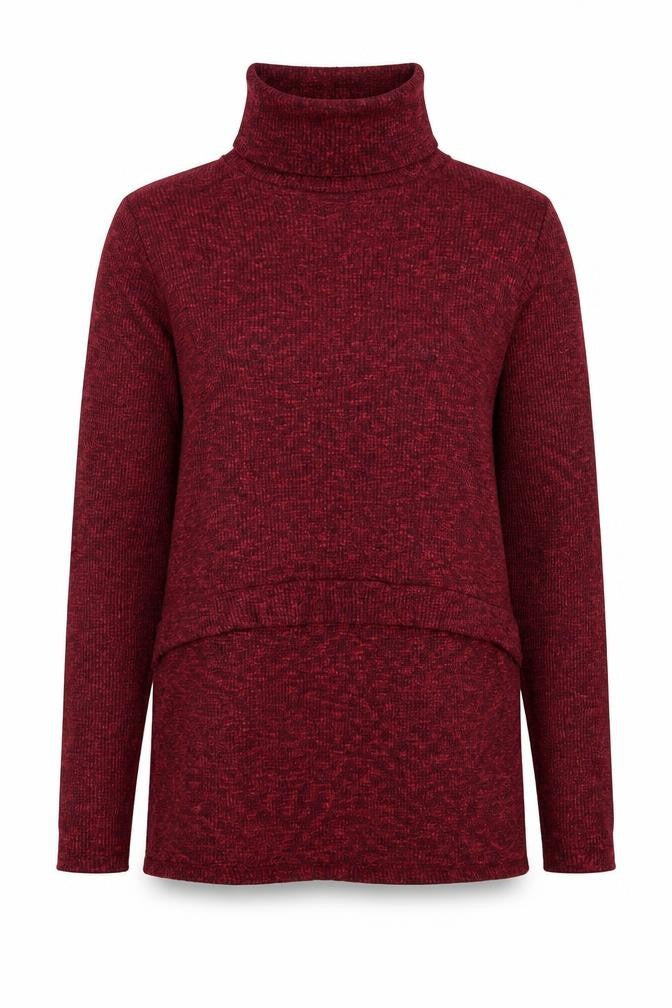 Bershka Girls Red Roll Neck Viscose Pullover Jumper Size S Pullover
