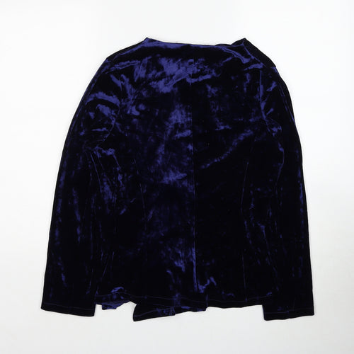 Avon Womens Blue Polyester Jacket Blazer Size 10 - Size 10-12