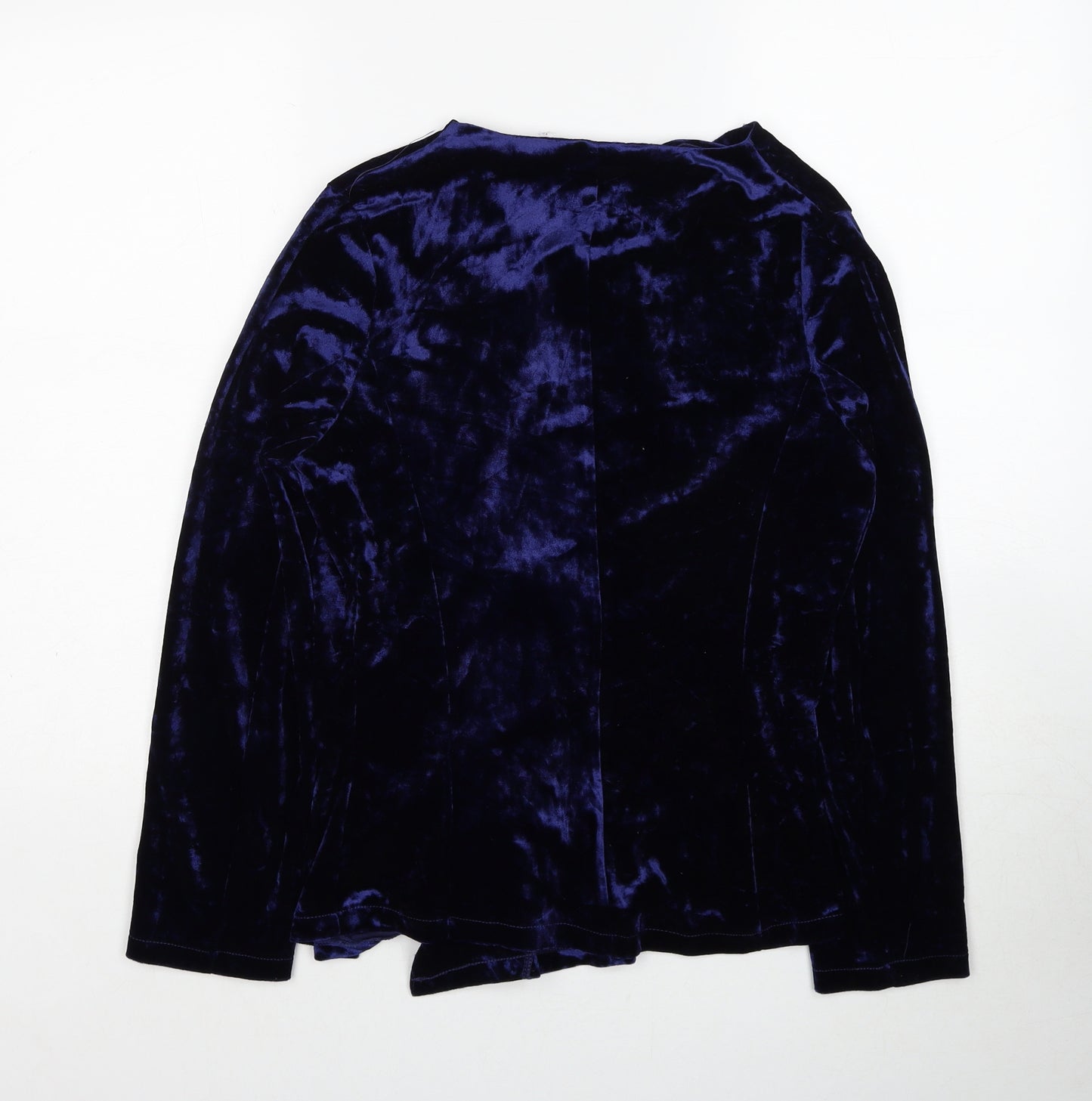 Avon Womens Blue Polyester Jacket Blazer Size 10 - Size 10-12