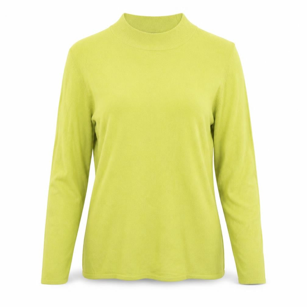 Bonmarché Womens Yellow Round Neck Acrylic Pullover Jumper Size 16 - Size 16-18