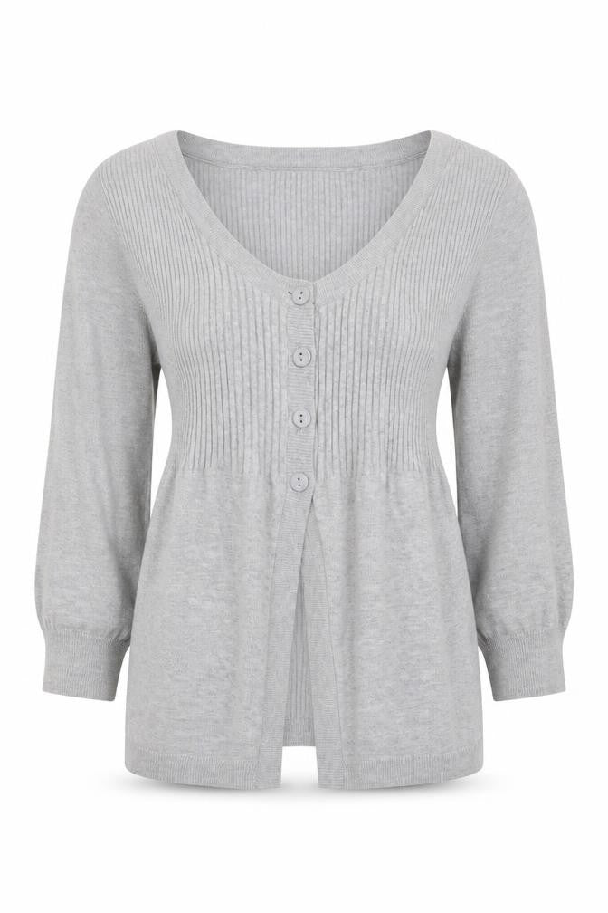 Front view of George women’s grey scoop neck cotton jumper, size UK 10