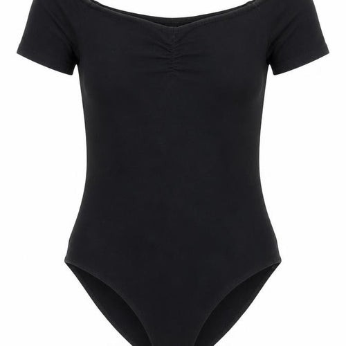 Miss Selfridge Womens Black Cotton Bodysuit One-Piece Size 10 Snap