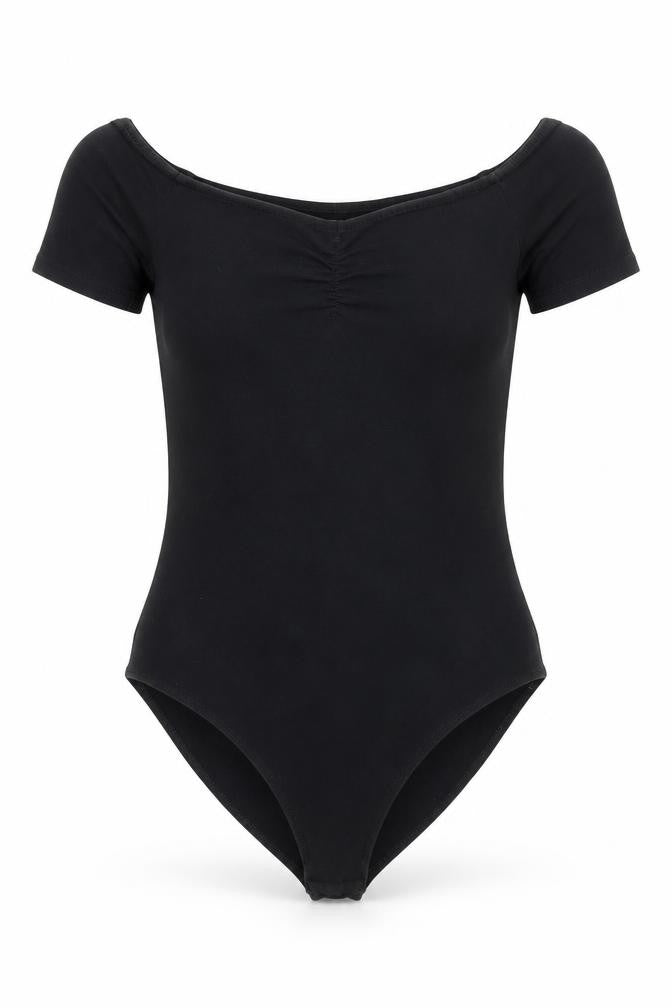 Miss Selfridge Womens Black Cotton Bodysuit One-Piece Size 10 Snap