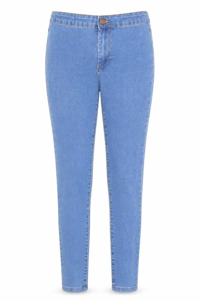 Denim & Co. Womens Blue Cotton Skinny Jeans Size 8 Regular Zip