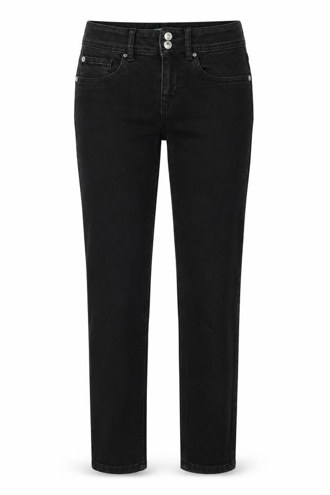 Street One Womens Black Cotton Straight Jeans Size 25 in Regular Zip