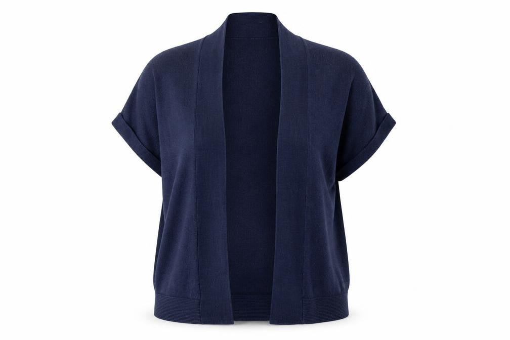 Papaya Womens Blue V-Neck Viscose Cardigan Jumper Size 8