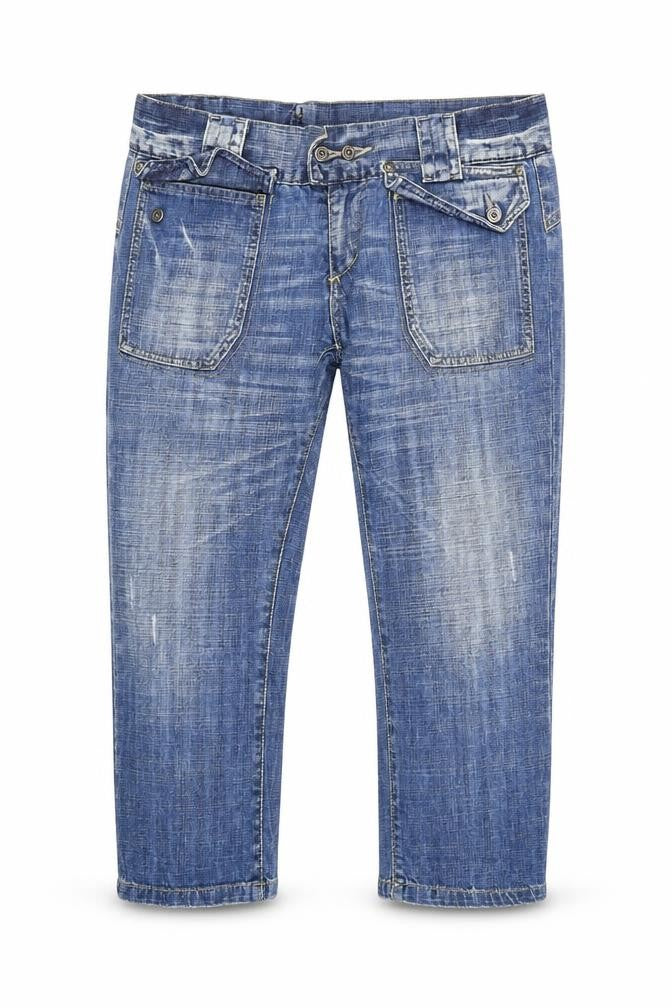 Duck and Cover Mens Blue Cotton Cropped Jeans Size 30 in Regular Zip