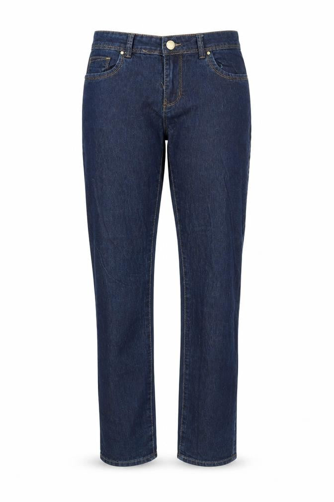 Denim & Co. Womens Blue Cotton Straight Jeans Size 10 Regular Zip