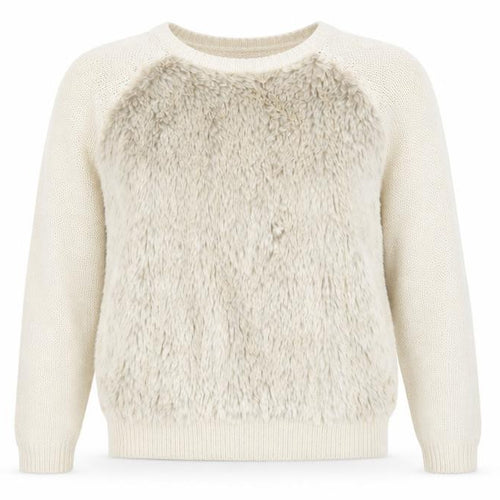 Topshop Womens Beige Acrylic Pullover Sweatshirt Size 10 Pullover