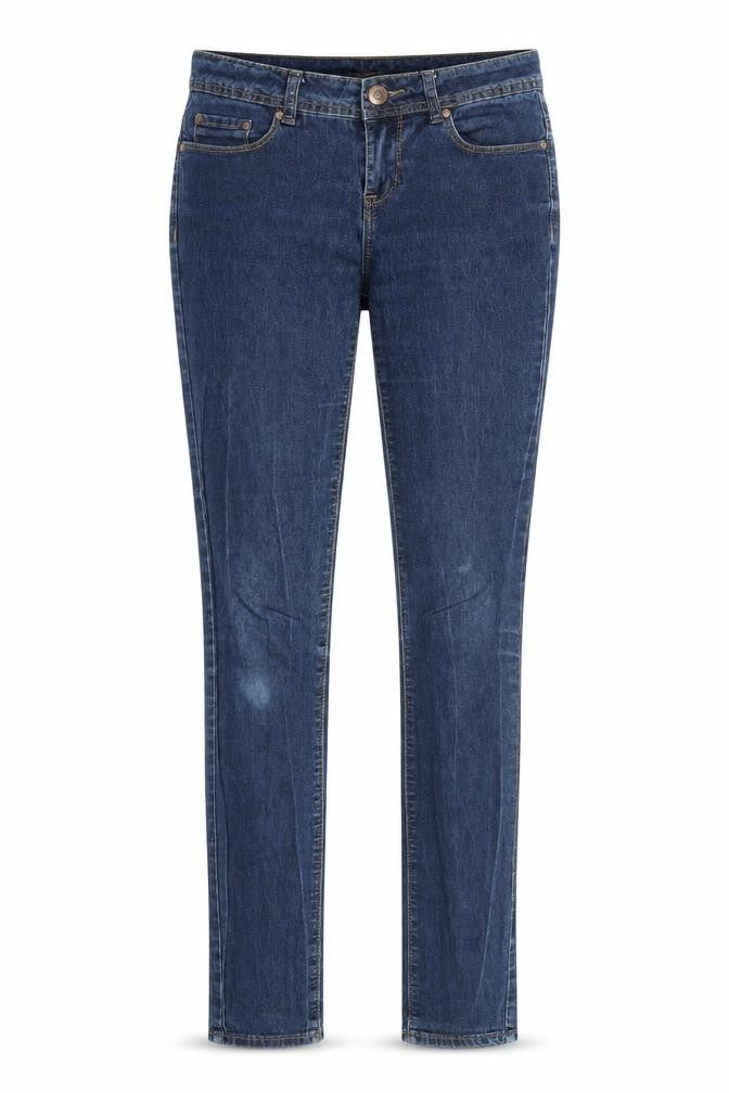 Denim & Co. Womens Blue Cotton Skinny Jeans Size 8 Regular Zip