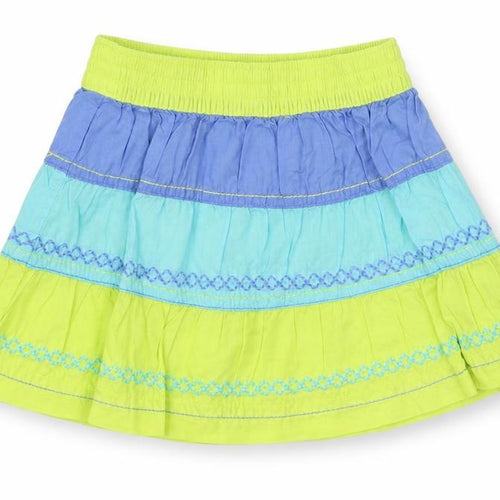 Cherokee Baby Multicoloured Striped 100% Cotton A-Line Skirt Size 9-12 Months Pull On