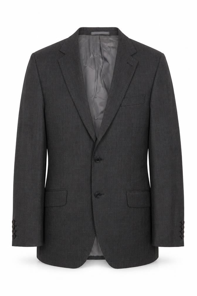 Front view of Marks & Spencer men’s grey wool jacket suit jacket, size 38, regular