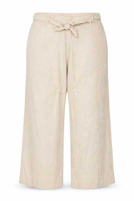 Front view of Casual Comfort women’s beige viscose trousers, size UK 18, regular zip