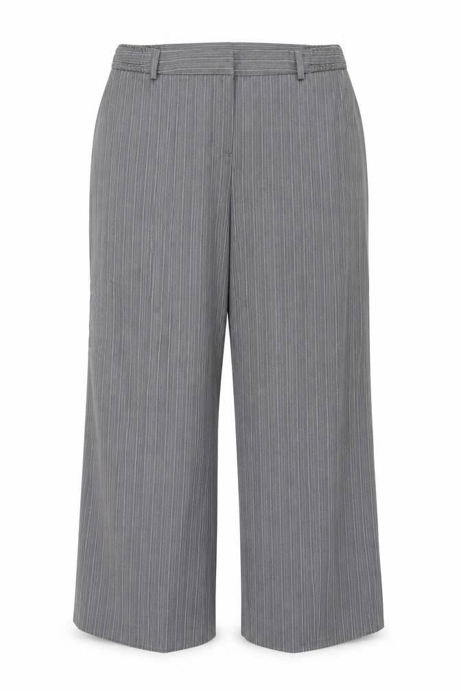 Agenda Womens Grey Striped Polyester Dress Pants Trousers Size 18 Regular Zip