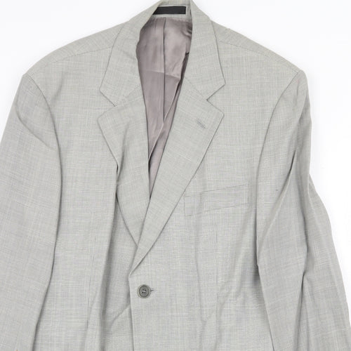 Marks and Spencer Mens Grey Wool Jacket Suit Jacket Size 42 Regular