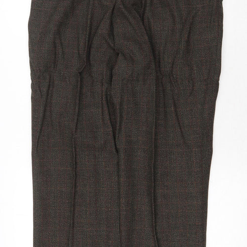 Jackson Mens Brown Polyester Trousers Size 36 in Regular Zip