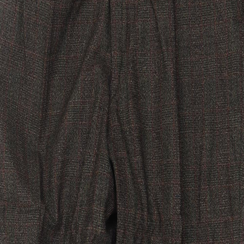 Jackson Mens Brown Polyester Trousers Size 36 in Regular Zip