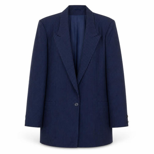 Debenhams Womens Blue Striped Polyester Jacket Suit Jacket Size 14