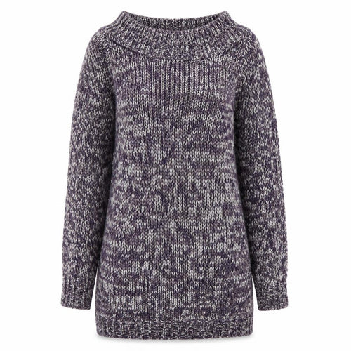 George Womens Purple Boat Neck Acrylic Pullover Jumper Size 8
