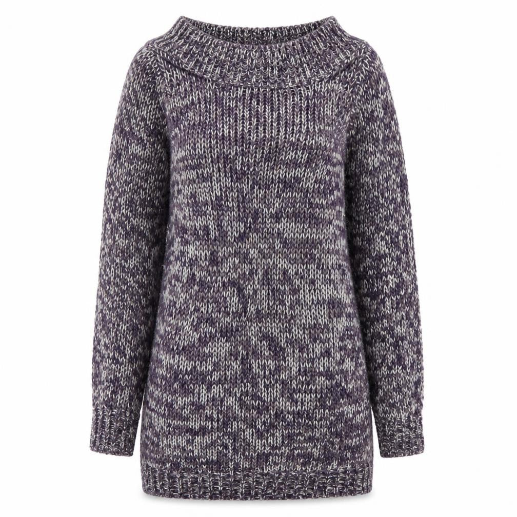George Womens Purple Boat Neck Acrylic Pullover Jumper Size 8