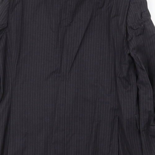 T.M.Lewin Mens Grey Striped Wool Jacket Suit Jacket Size 44 Regular