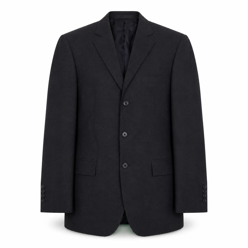 Front view of Marks & Spencer men’s grey polyester jacket suit jacket, size 40, regular