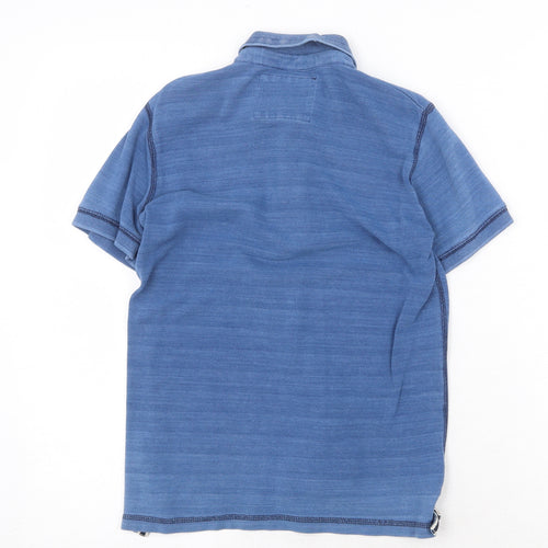 NEXT Boys Blue Cotton Basic Polo Size 9 Years Collared Button