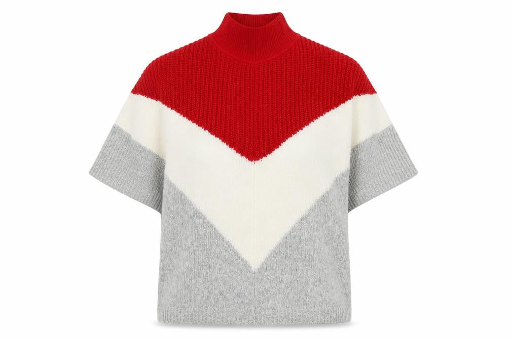 Marks and Spencer Womens Grey High Neck Geometric Cotton Pullover Jumper Size M