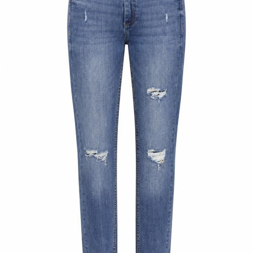 Denim & Co. Womens Beige Cotton Skinny Jeans Size 6 L27 in Regular Button