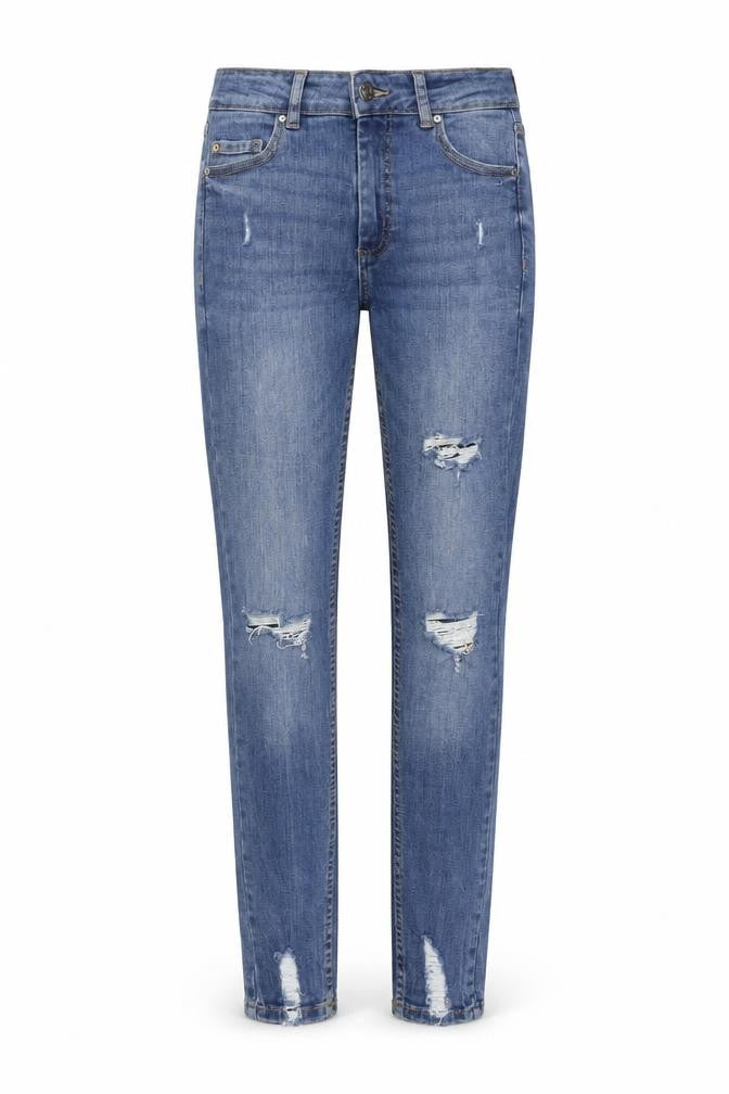 Denim & Co. Womens Beige Cotton Skinny Jeans Size 6 L27 in Regular Button