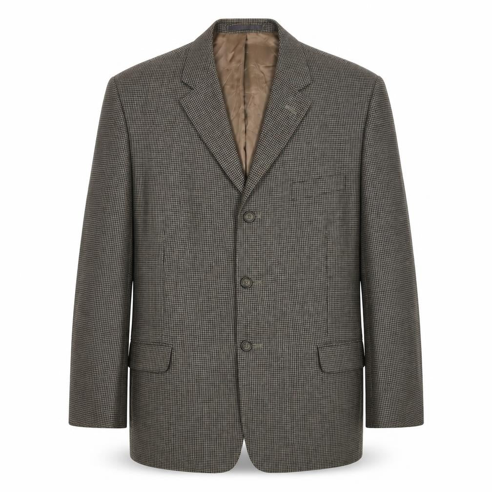 Debenhams Mens Beige Geometric Wool Jacket Blazer Size L Regular