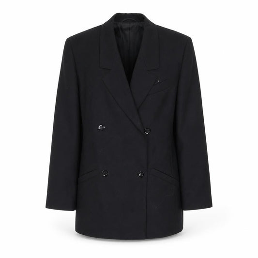 Front view of Marks & Spencer women’s black wool jacket suit jacket, size UK 10