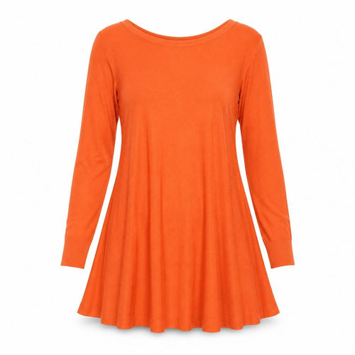Marks and Spencer Womens Orange Acrylic Trapeze & Swing Size 10 Round Neck Pullover