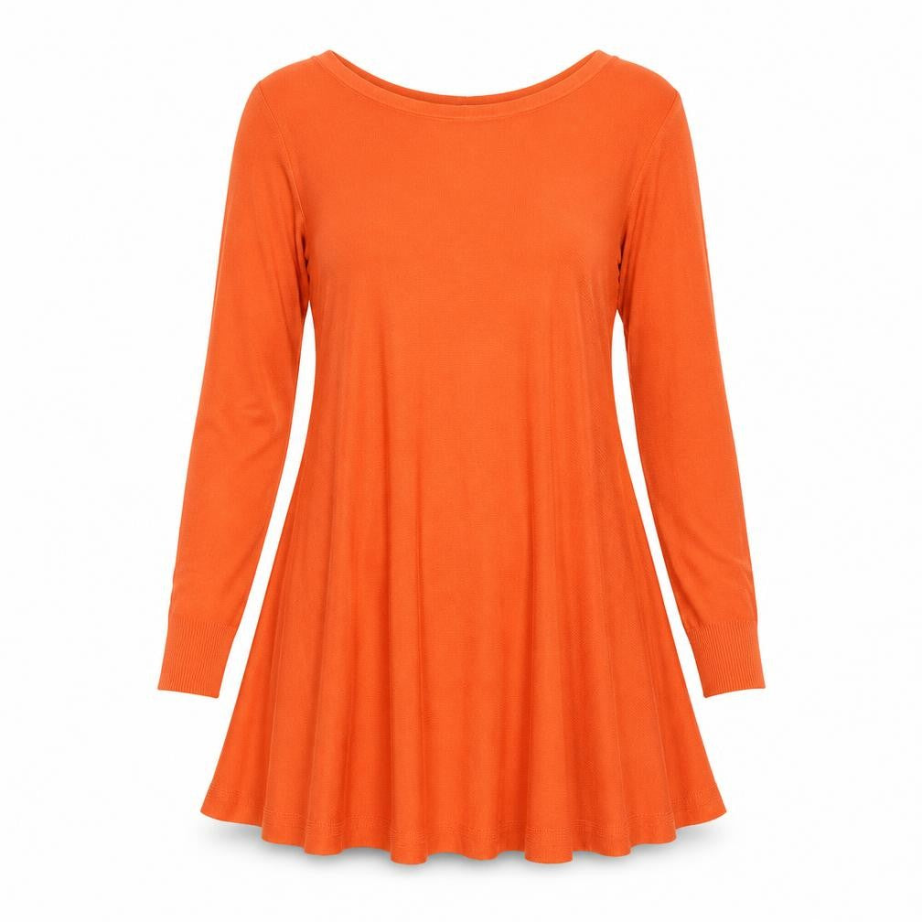 Marks and Spencer Womens Orange Acrylic Trapeze & Swing Size 10 Round Neck Pullover