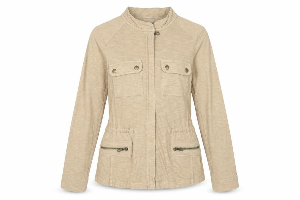 Front view of Next women’s brown jacket, size UK 10, zip