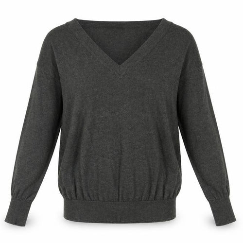 Marks and Spencer Womens Green V-Neck Cotton Pullover Jumper Size 10