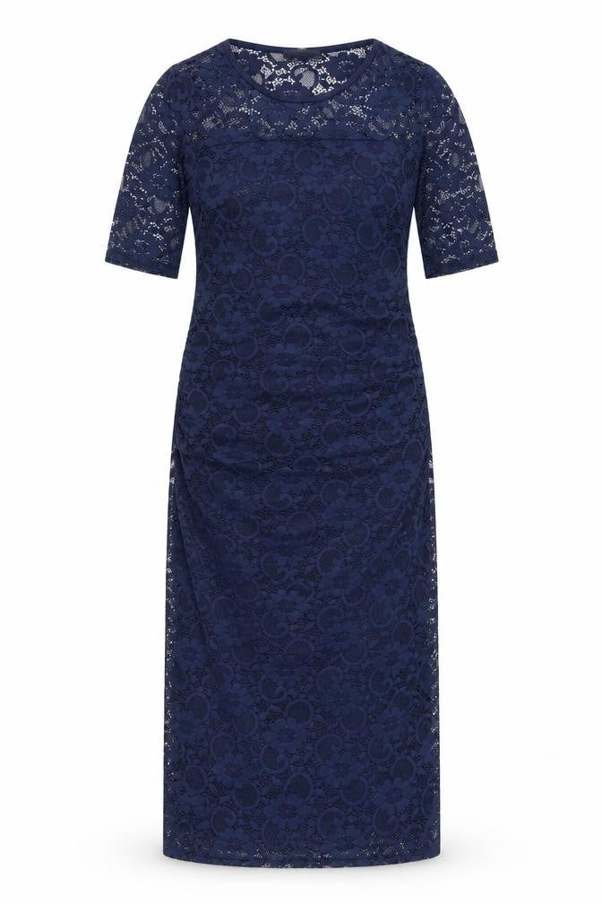 Blue belle Womens Blue Floral Polyester A-Line Size 10 Round Neck Pullover