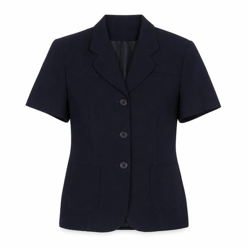 Anne Brooks Womens Blue Polyester Jacket Blazer Size 10