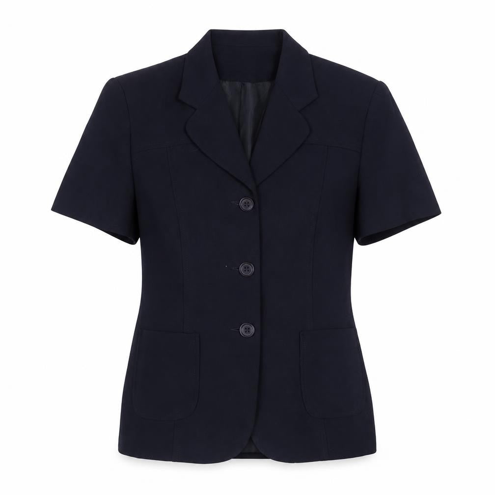 Anne Brooks Womens Blue Polyester Jacket Blazer Size 10