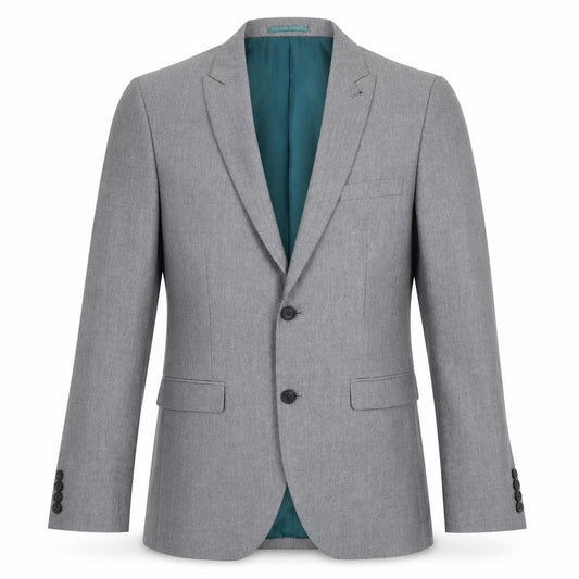 Front view of Next men’s grey polyester jacket suit jacket, size 38, regular