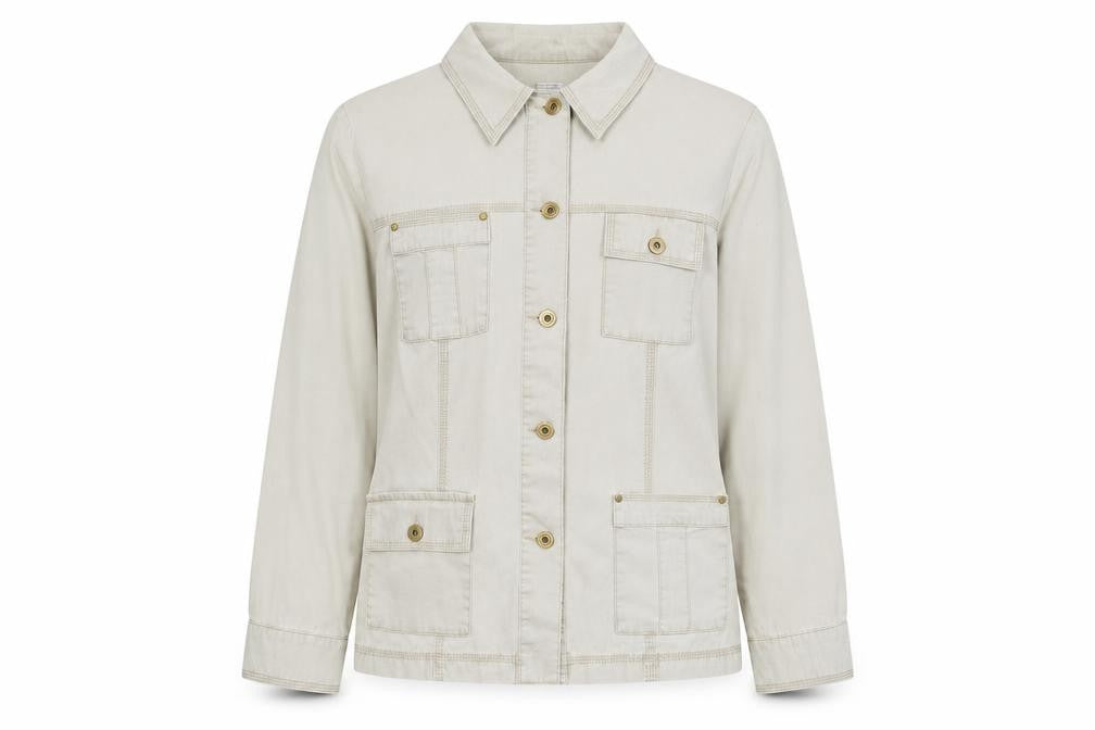 Lakeland Womens Beige Jacket Size 14 Button