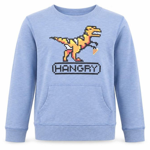 Gap Boys Blue 100% Cotton Pullover Sweatshirt Size S Pullover - Dinosaur Print