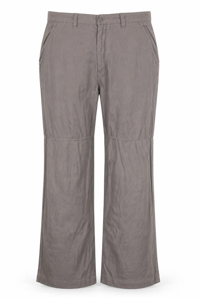 Avenue Womens Beige Linen Trousers Size 36 in Regular Zip