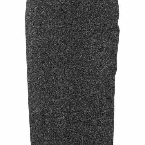 Oasis Womens Silver Viscose Bandage Skirt Size M