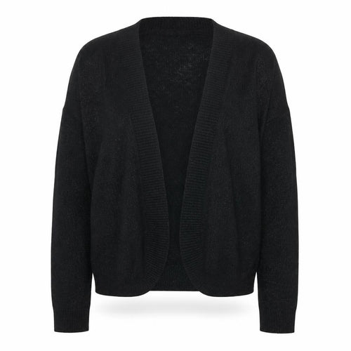 EWM Womens Black V-Neck Acetate Cardigan Jumper Size M