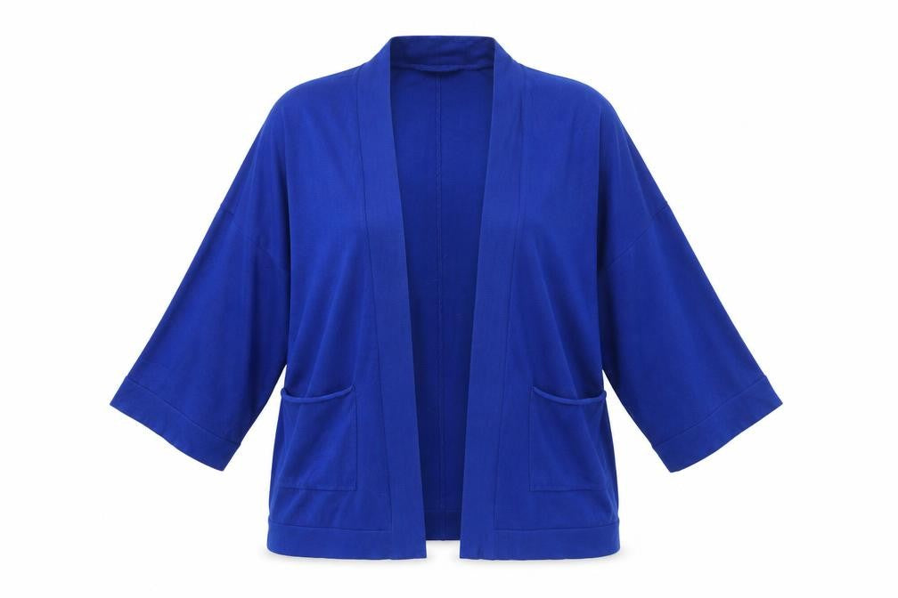 Zara Womens Blue V-Neck Viscose Cardigan Jumper Size S