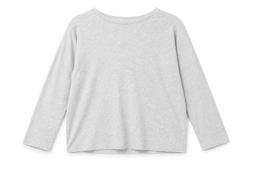 Front view of Zara women’s grey cotton pullover sweatshirt, size M, pullover
