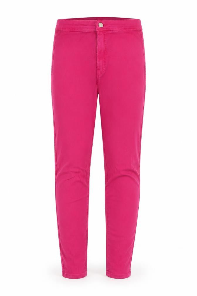 Bershka Womens Pink Cotton Skinny Jeans Size 10 Regular Zip