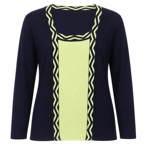 Alexara Womens Blue Scoop Neck Viscose Pullover Jumper Size L