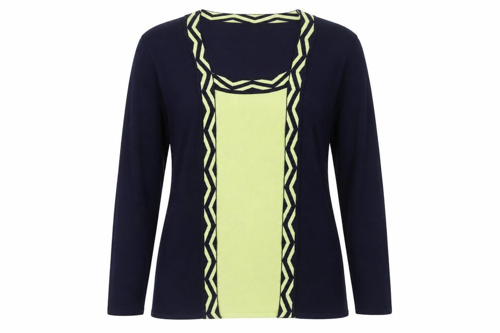Alexara Womens Blue Scoop Neck Viscose Pullover Jumper Size L